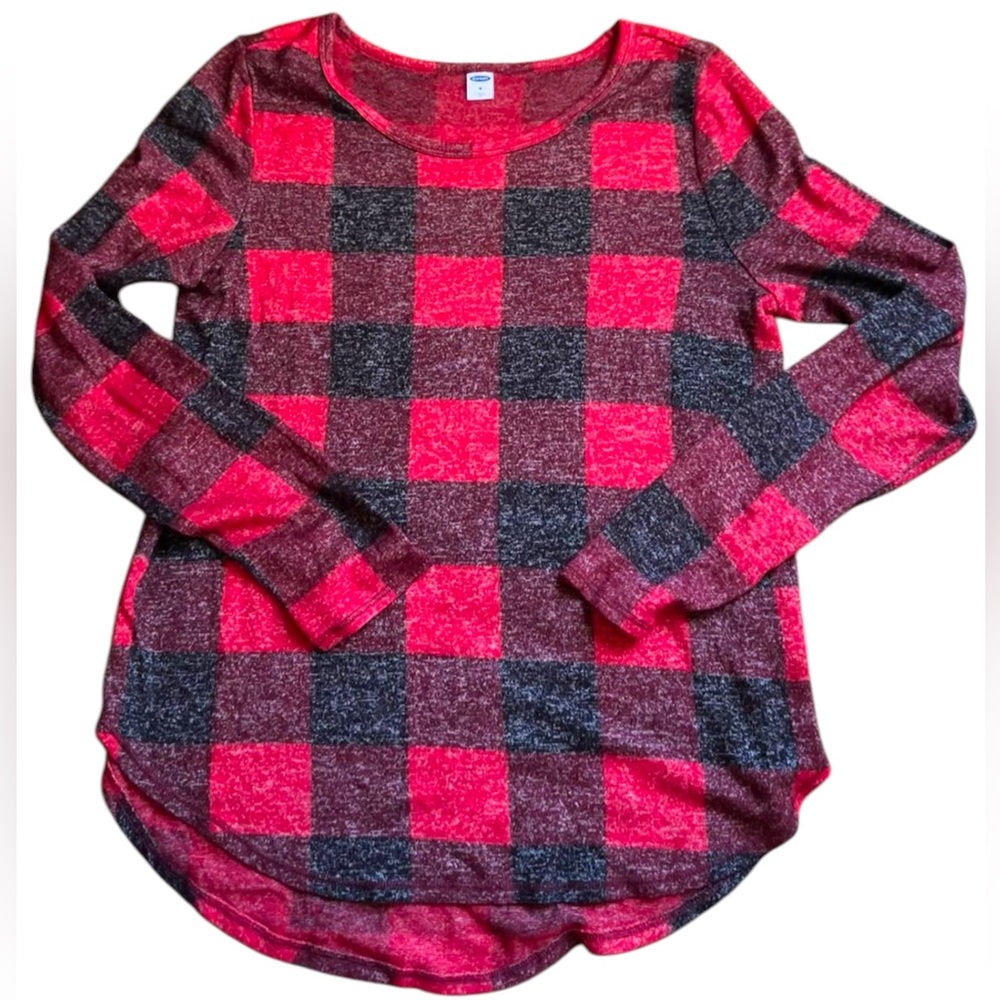 Plaid Long Sleeve Top❤️🖤